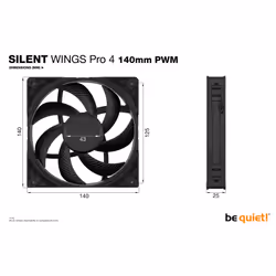 be quiet! SILENT WINGS PRO 4 | 140mm PWM Boitier PC Ventilateur 14 cm Noir 1 pièce(s) - Vue supplémentaire 6