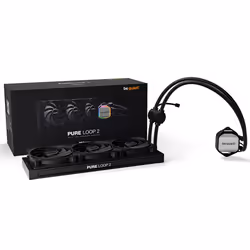 be quiet! Pure Loop 2 | 360mm, Refroidisseur de liquide tout-en-un, 12 cm, 17,2 dB, 36,8 dB, Noir