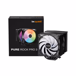 be quiet! PURE ROCK PRO 3 Black| Ventirad double tour, socket Intel et AMD, finition noire, ARGB - Vue supplémentaire 5