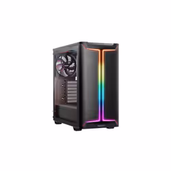 be quiet! Pure Base 501 Noir | Boîtier PC vitré, Mini ATX / Micro ATX / ATX, 3 ventilateurs Pure Wings 3 140 mm PWM, bande AR ...