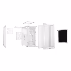 be quiet! Pure Base 501 Blanc | Boîtier PC vitré, Mini ATX / Micro ATX / ATX, 3 ventilateurs Pure Wings 3 140 mm PWM, bande ARGB