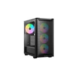 be quiet! Pure Base 501 Noir | Boîtier PC vitré, Mini ATX / Micro ATX / ATX, 4 ventilateurs Light Wings LX PWM, ARGB