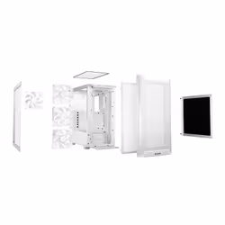 be quiet! Pure Base 501 Blanc | Boîtier PC vitré, Mini ATX / Micro ATX / ATX, 4 ventilateurs Light Wings LX PWM, ARGB