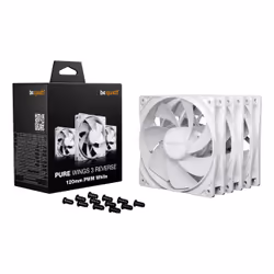 be quiet! Light Wings 120 mm PWM Reverse White | Ventilateur PC reverse noir | Pack de 3 - Vue supplémentaire 3