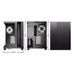 be quiet! Light Base 500 Noir | Boîtier PC ARGB vitré, Mini ITX / Micro ATX / ATX, 4 ventilateurs Light Wings LX 120 mm - Vue supplémentaire 2