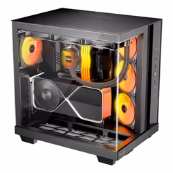 be quiet! Light Base 500 Noir | Boîtier PC ARGB vitré, Mini ITX / Micro ATX / ATX, 4 ventilateurs Light Wings LX 120 mm - Vue supplémentaire 3