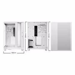 be quiet! Light Base 500 Blanc | Boîtier PC ARGB vitré, Mini ITX / Micro ATX / ATX, 4 ventilateurs Light Wings LX 120 mm - Vue supplémentaire 2