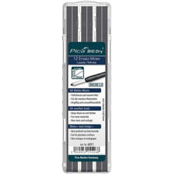 Pica Marker - Jeu de mines BIG-Dry 12x graphite/noir bois humide big Dry 6051