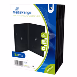 MediaRange BOX30-2 étui disque optique Boîtier DVD 2 disques Noir