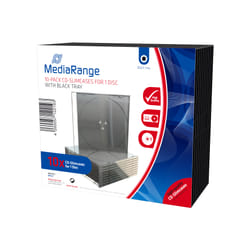 MediaRange BOX32 étui disque optique Boîtier DVD 1 disques Noir, Transparent