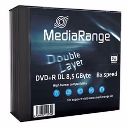 MediaRange MR465, DVD+R DL, Petit boitier, 5 pièce(s), 8,5 Go