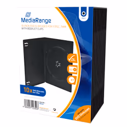 MediaRange BOX33 étui disque optique Boîtier DVD 1 disques Noir