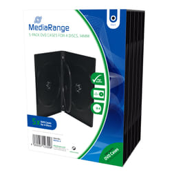 MediaRange BOX35-4 étui disque optique Boîtier DVD 4 disques Noir