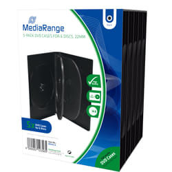 MediaRange BOX35-6 étui disque optique Boîtier DVD 6 disques Noir