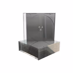 MediaRange BOX21, Boîtier double, 1 disques, Noir, Transparent, Plastique, 120 mm, 140 mm