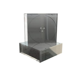 MediaRange BOX21 étui disque optique Boîtier double 1 disques Noir, Transparent