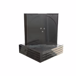 MediaRange BOX22-M, Boîtier double, 1 disques, Noir, Transparent, Plastique, 120 mm, 140 mm
