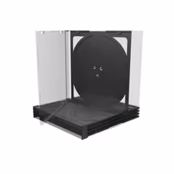 MediaRange BOX23, Boîtier double, 2 disques, Noir, Transparent, Plastique, 120 mm, 140 mm