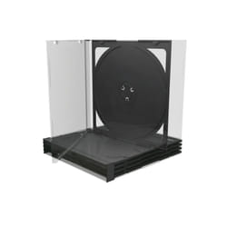 MediaRange BOX23 étui disque optique Boîtier double 2 disques Noir, Transparent