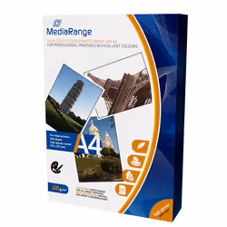 MediaRange MRINK103, Hautement brillant, 220 g/m², Jet d'encre, A4, Blanc, 100 feuilles
