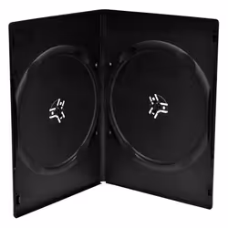 MediaRange BOX14-7-100, Étui fin, 2 disques, Noir, Plastique, 136 mm, 7 mm