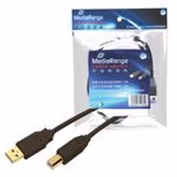 MediaRange MRCS101, 1,8 m, USB A, USB B, Mâle/Mâle, Noir