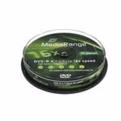 MediaRange MR452, DVD-R, 120 mm, Boîte à gâteaux, 10 pièce(s), 4,7 Go
