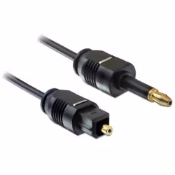DeLOCK 1m Toslink, TOSLINK, Mâle, Mini-TOSLINK, Mâle, 1 m, Noir