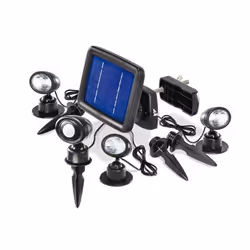 Set de 3 spots solaires de jardin - ESOTEC - LED - Noir - 1W - Extérieur
