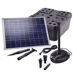 Kit pompe solaire avec filtre - ESOTEC - Premium 1700L-50W - 50W - Autonome - Pour bassins jusquà 2000L