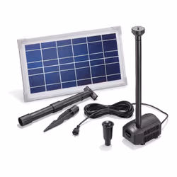 Découvrez les caractéristiques de l'article Kit pompe solaire bassin Fountain Pro 380L-8W Ce kit pompe solaire Fountain Pro 3 ...