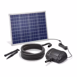 Découvrez les caractéristiques de l'article Kit pompe solaire bassin Premium 2500L-50W Vous voulez réaliser une remontée d'ea ...