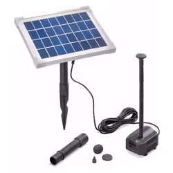 Ce kit pompe solaire Fountain Pro 250L-5W est idéal pour créer une petite animation d'eau, tout en oxygénant votre petit bass ...