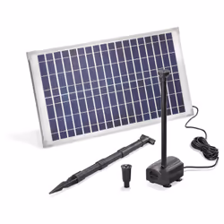 Découvrez les caractéristiques de l'article Kit pompe solaire bassin Fountain Pro 875L-25W Ce kit pompe solaire Fountain Pro ...