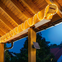 Esotec - Guirlande solaire Pro tube lumineux 200 leds blanc chaud