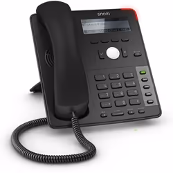 Snom D712, Téléphone IP, Noir, Combiné filaire, Sur bureau/mural, In-band, En dehors de la bande, Info SIP, 4 lignes