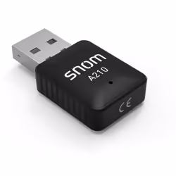 Snom A210, Sans fil, USB, WLAN, Wi-Fi 5 (802.11ac), 433 Mbit/s, Noir