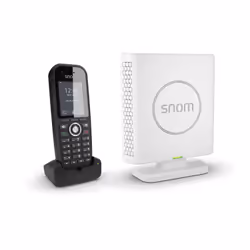 Snom M430, Téléphone DECT, Combiné sans fil, Haut-parleur, 100 entrées, Identification de l'appelant, Noir, Blanc