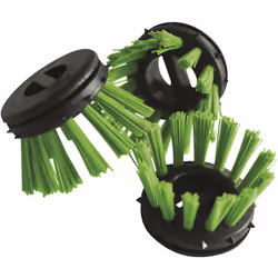 Brosse ronde pour tapis en caoutchouc à relief, plastique, lot de 10, noir/vert. Produit livré = monté. Matériau = plastique. ...
