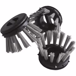 Brosse ronde pour tapis en caoutchouc à relief, plastique, lot de 10, noir/gris. Produit livré = monté. Matériau = plastique. ...