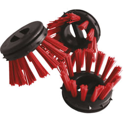 Certeo - Miltex, Brosse ronde pour tapis en caoutchouc à relief,