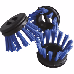 Brosse ronde pour tapis en caoutchouc à relief, plastique, lot de 10, noir/bleu. Produit livré = monté. Matériau = plastique. ...
