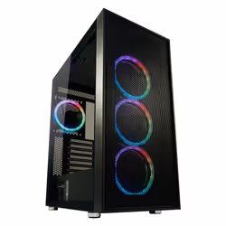 LC-Power Black_Wanderer_X, Midi Tower, PC, Noir, ATX, EATX, micro ATX, Mini-ITX, Métal, Plastique, 16 cm