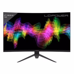 LC-Power LC-M27-QHD-165-C, 68,6 cm (27"), 2560 x 1440 pixels, Quad HD, LED, 1 ms, Noir