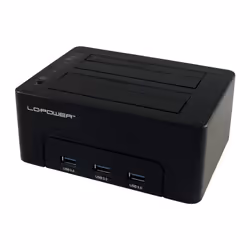 LC-Power LC-DOCK-U3-HUB, HDD, SSD, SATA, Série ATA II, Série ATA III, 2.5,3.5", USB 3.2 Gen 1 (3.1 Gen 1) Type-B, 5 Gbit/s, N ...