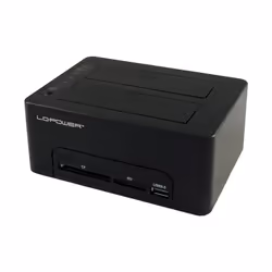 LC-Power LC-DOCK-U3-CR, HDD, SSD, SATA, 2.5,3.5", USB 3.2 Gen 1 (3.1 Gen 1) Type-A, CF, SD, 5 Gbit/s