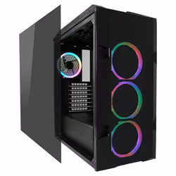 LC-Power 998B Midi Tower Noir, Transparent