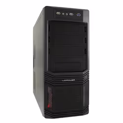 LC-Power 925B, Midi Tower, PC, Noir, ATX, micro ATX, Métal, 15 cm