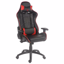 LC-Power LC-GC-1, Siège de jeu sur PC, 150 kg, Métal, Plastique, Noir, Rouge, mousse, Noir, Rouge