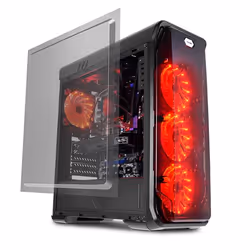 LC-Power Gaming 988B - Red Typhoon Midi Tower Noir